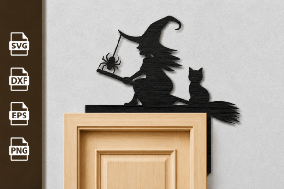 Halloween Witch Door Corner Laser Cut