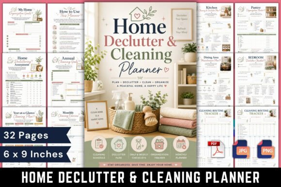 Home Declutter & Cleaning Planner