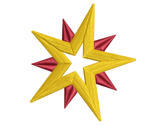 Layered Star Embroidery Pattern