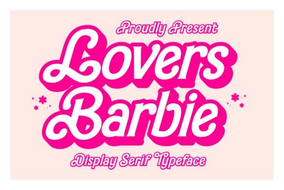 Preview specimen of Lovers Barbie display font