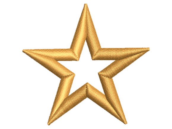 Open Star Embroidery Pattern