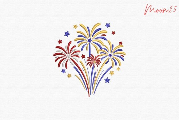 Patriotic Fireworks Starburst Celebratio