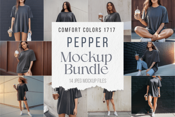 Pepper Comfort Colors 1717 Mockup Bundle