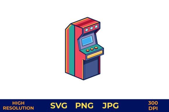 Retro Arcade Machine Vector Illustration