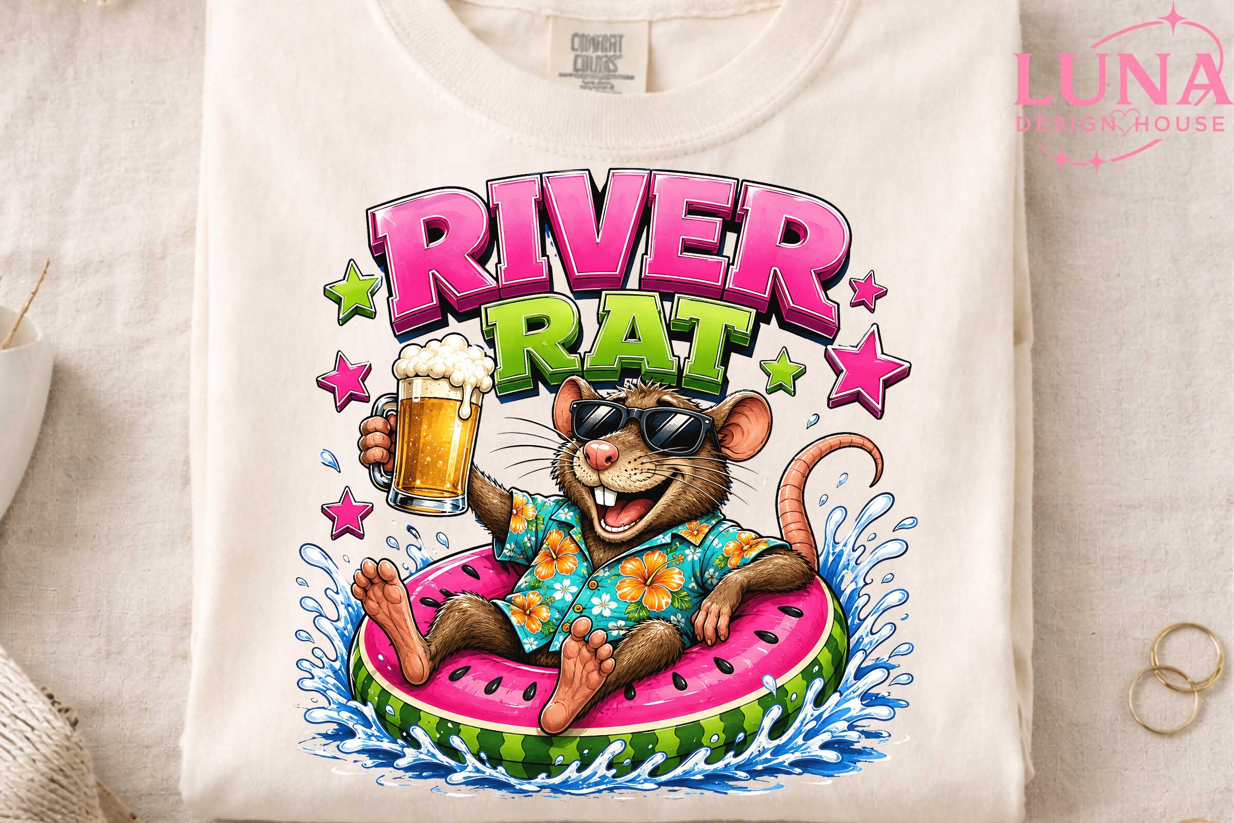 Deflated River Rat Float River Rat Summer Beer Float PNG Clipart Graphic by LunaDesignHouse ...