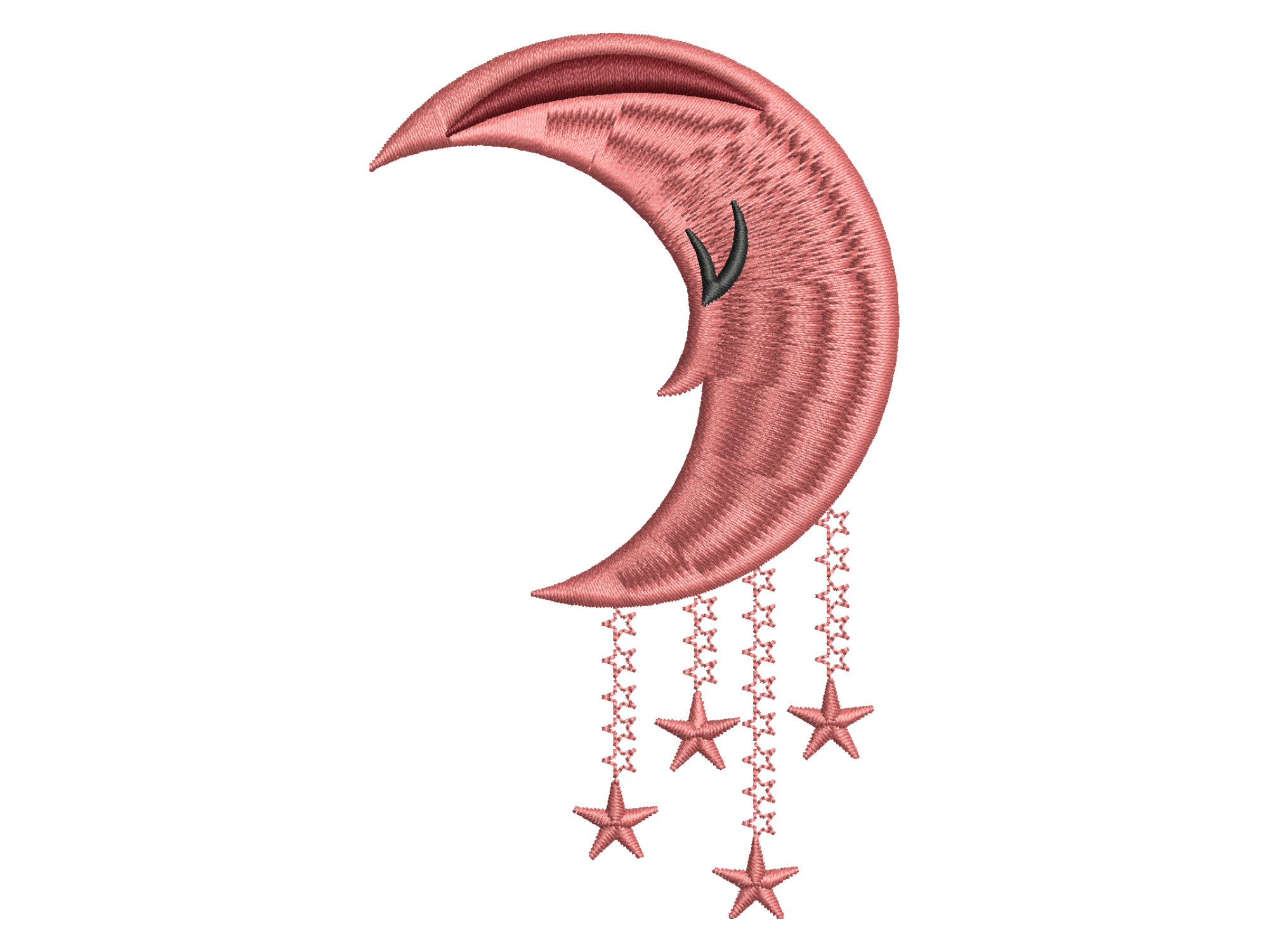 Sleeping Moon Embroidery Pattern