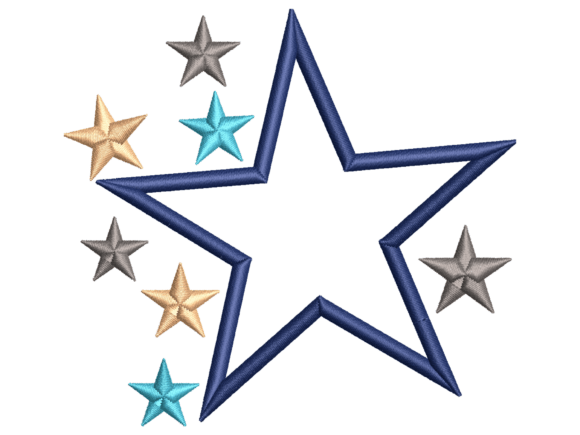 Star Outline Embroidery Pattern