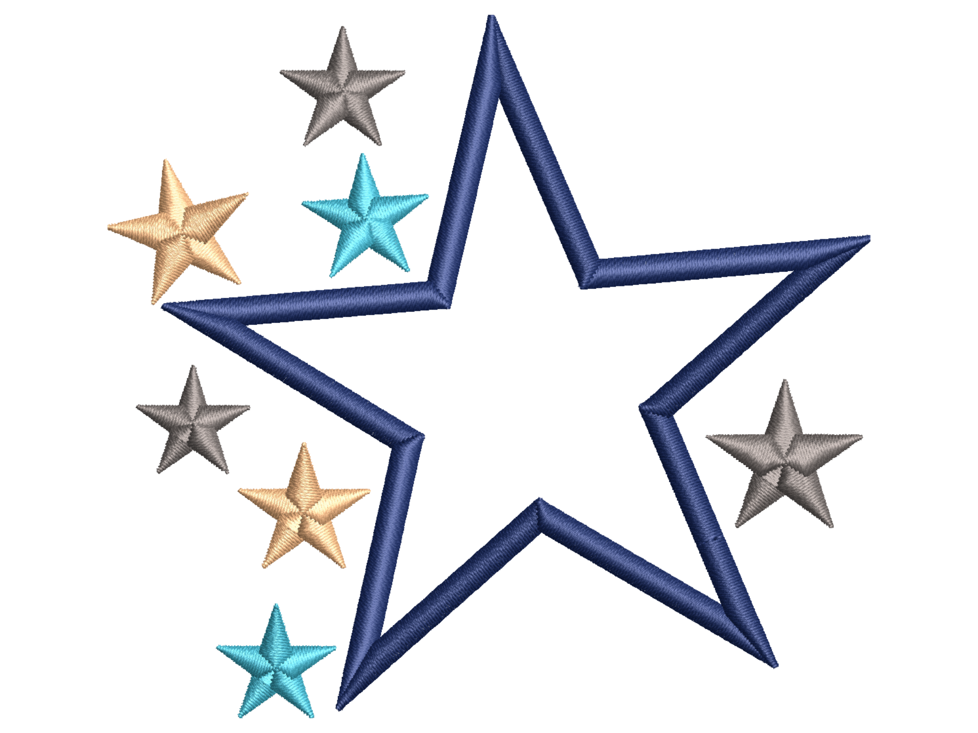 Star Outline Embroidery Pattern