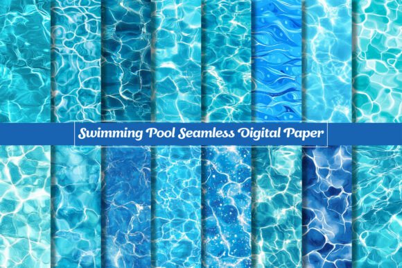 Swimming Pool Seamless Digital Paper