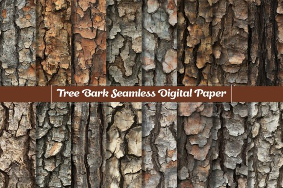 Tree Bark Seamless Digital Paper