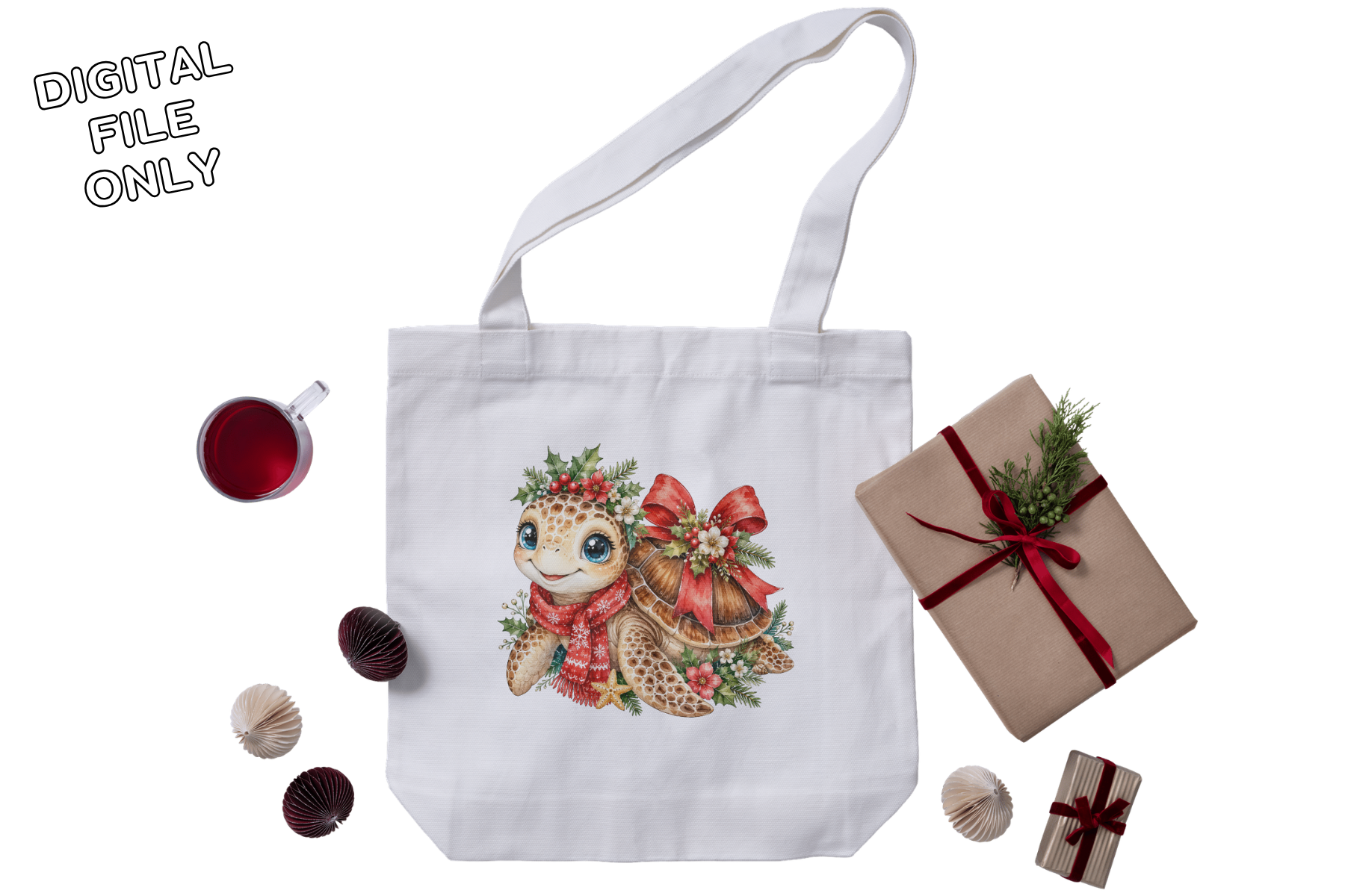 Tropical Christmas Clipart, Watercolor - photo 3