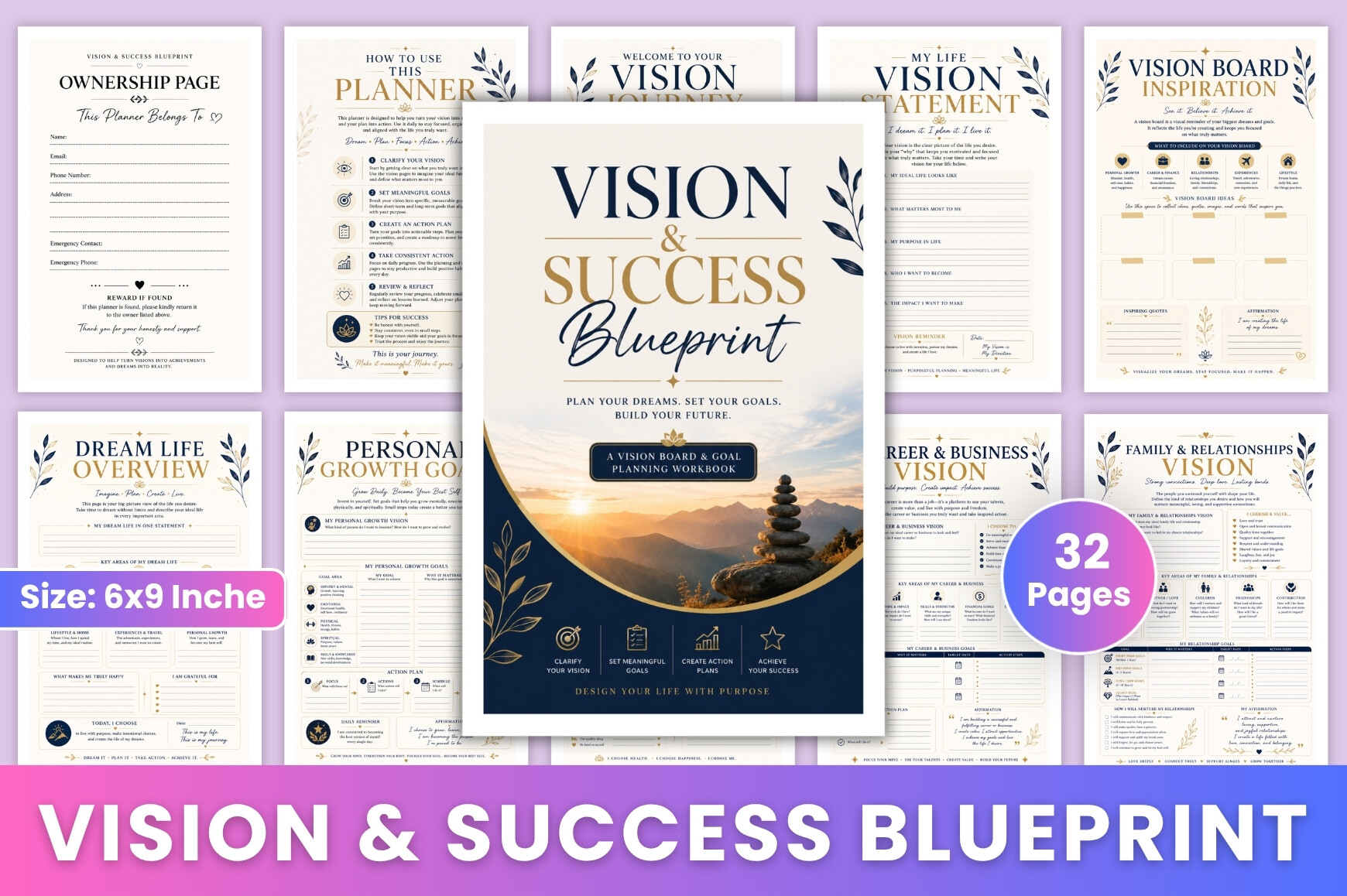 Visual Success Vision & Success Blueprint Graphic by KDPMart · Creative Fabrica