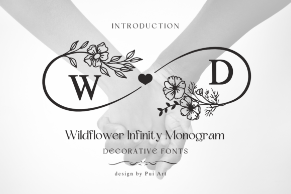 Wildflower Infinity Monogram Decorative Font By Pui Art