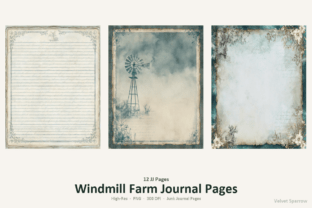 Windmill Farm Journal Pages Graphic by Velvet.Sparrow · Creative Fabrica