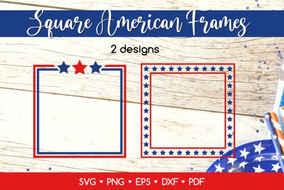 2 Square American Frames SVG