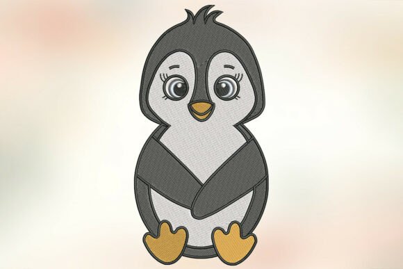 Baby Penguin Embroidery Design
