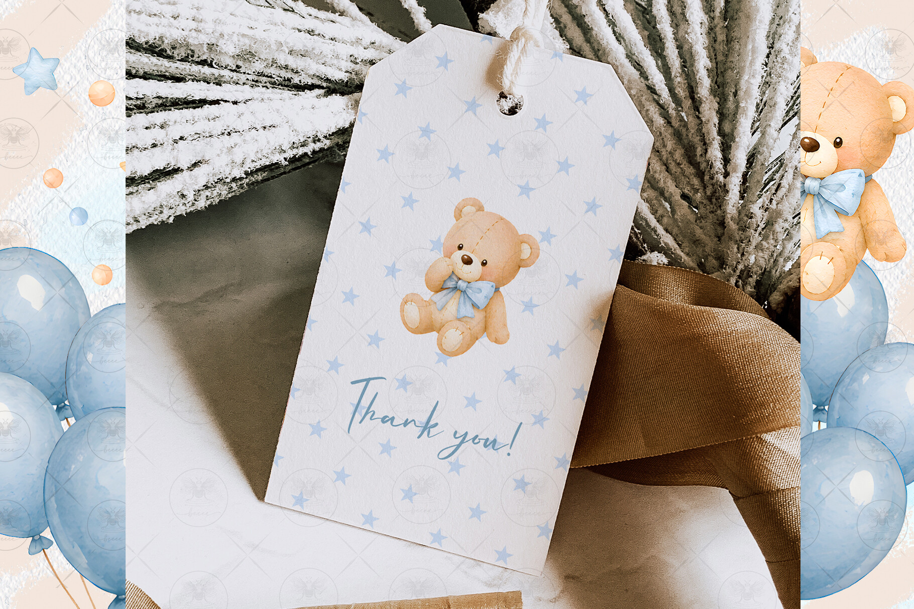 Blue Teddy Bear Baby Clipart - photo 3