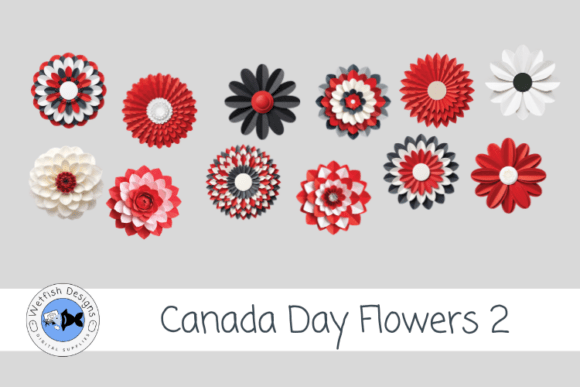 Canada Day Flower Clipart 2
