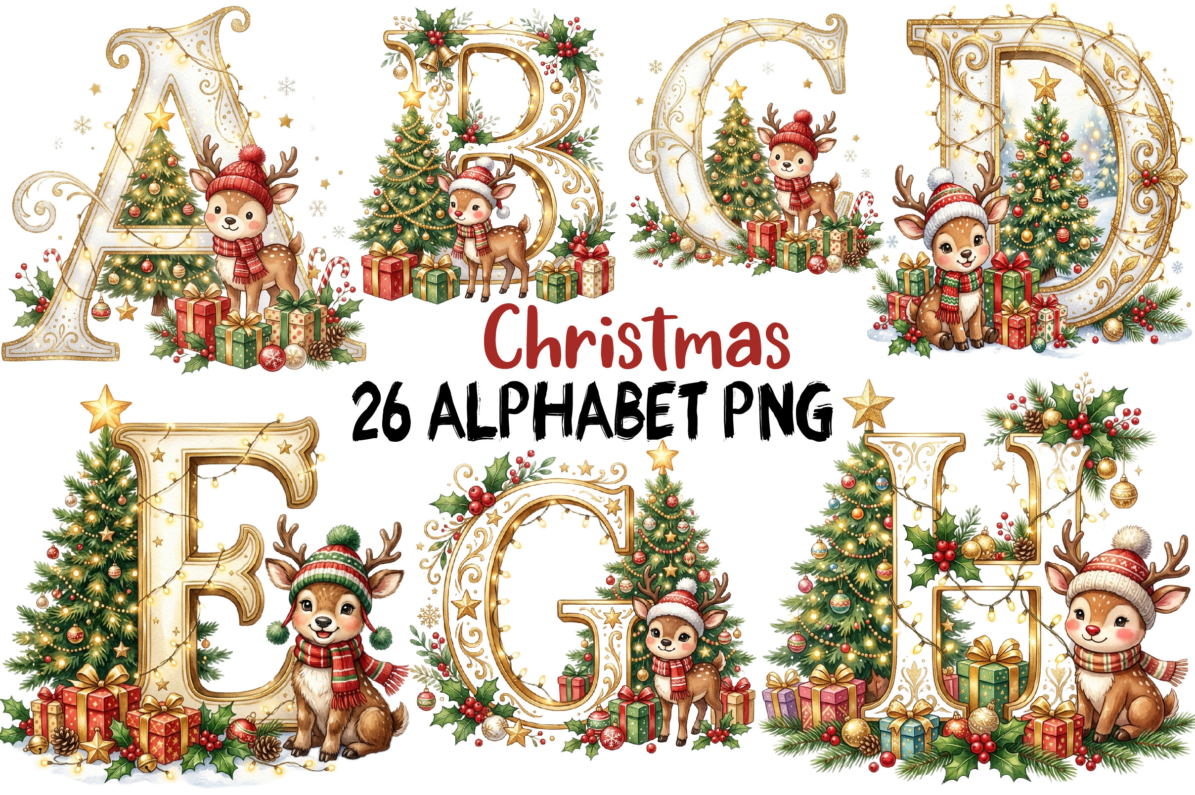 Christmas Alphabet PNG
