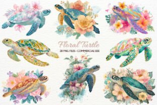 Coastal Sea Turtle Clipart Hibiscus PNG