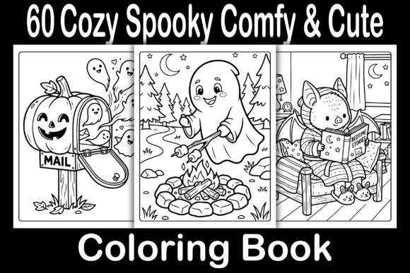 Cozy Spooky Comfy & Cute Coloring Book