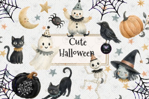 Cute Halloween ghost clipart