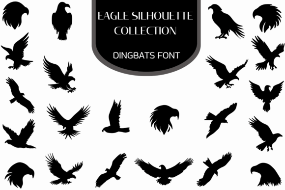 Preview of Eagle Silhouette Collection dingbat font