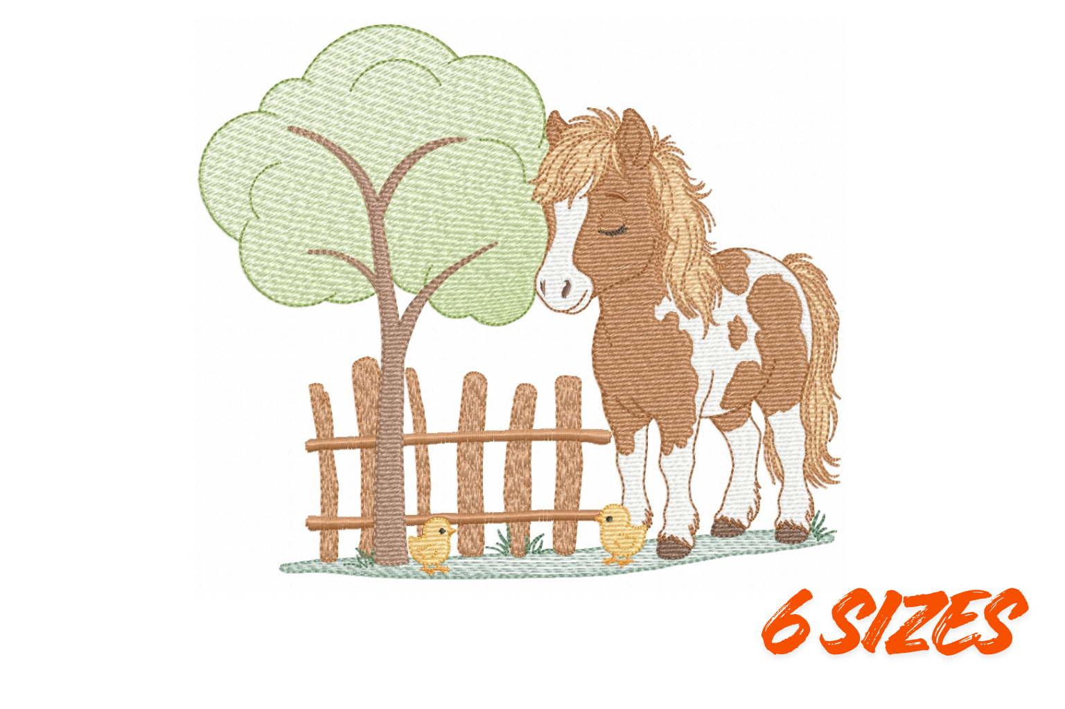 Farm Pony Embroidery Design Pattern Set