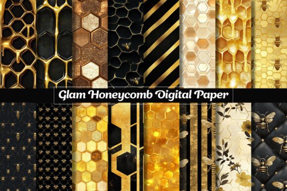 Glam Honeycomb Digital Paper
