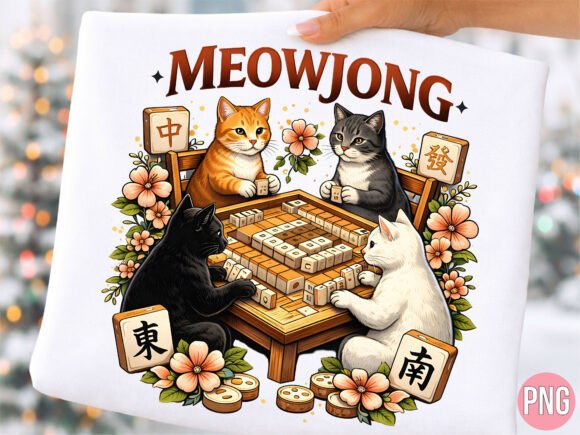 Meowjong Funny Mahjong Cat Game PNG