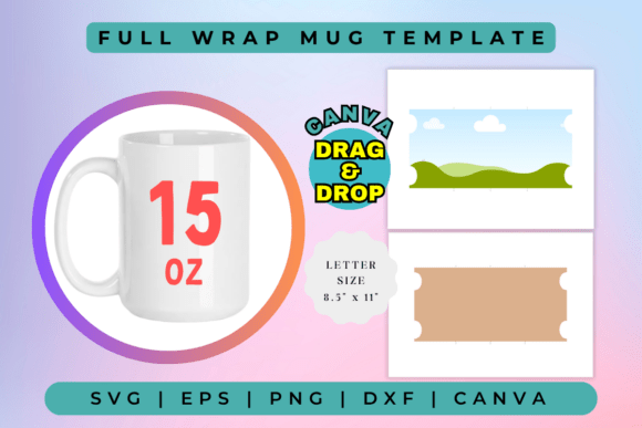 Mug Full Wrap Sublimation Template