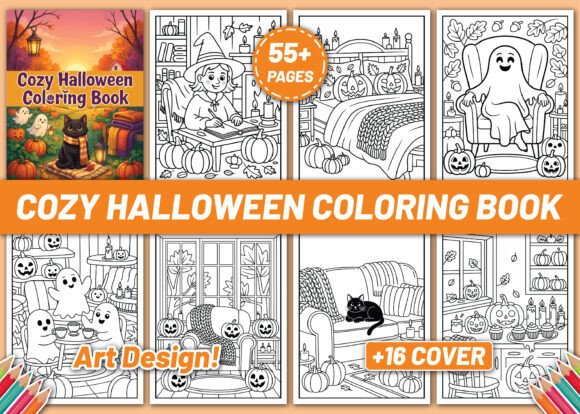 Printable Cozy Halloween Coloring Book