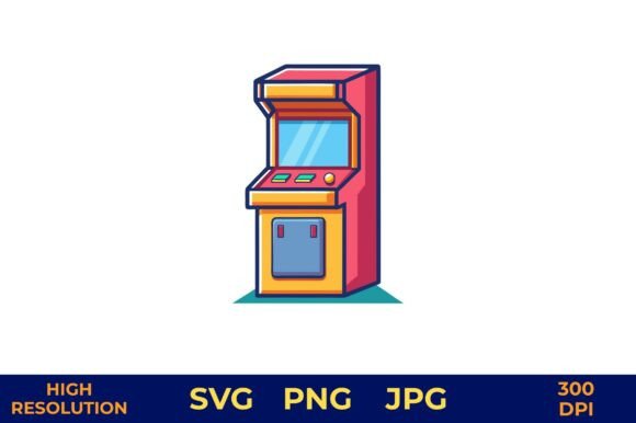 Retro Arcade Machine Vector Illustration