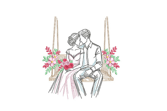 Romantic Couple on Swing
