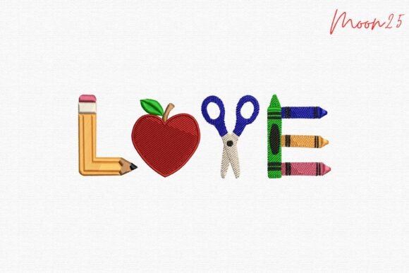 Teacher Love School Supplies Creative