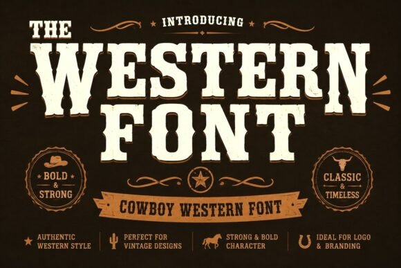 Preview specimen of The Western display font
