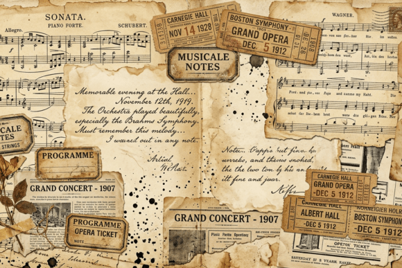 Preview of Vintage Label Collage Junk Journal Page