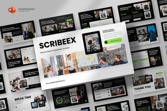 Preview of Business Report Powerpoint Template PowerPoint template
