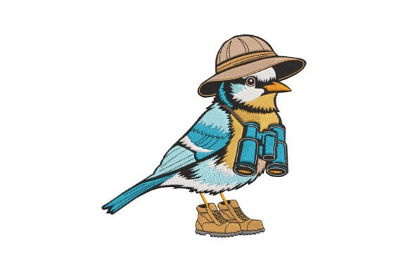 Cute Bird Wearing Hat Boots