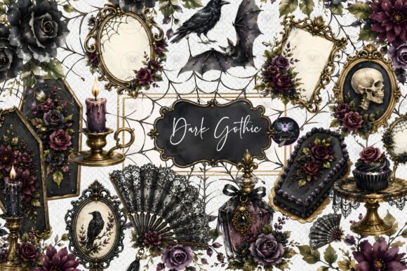 Dark Gothic Halloween Clipart