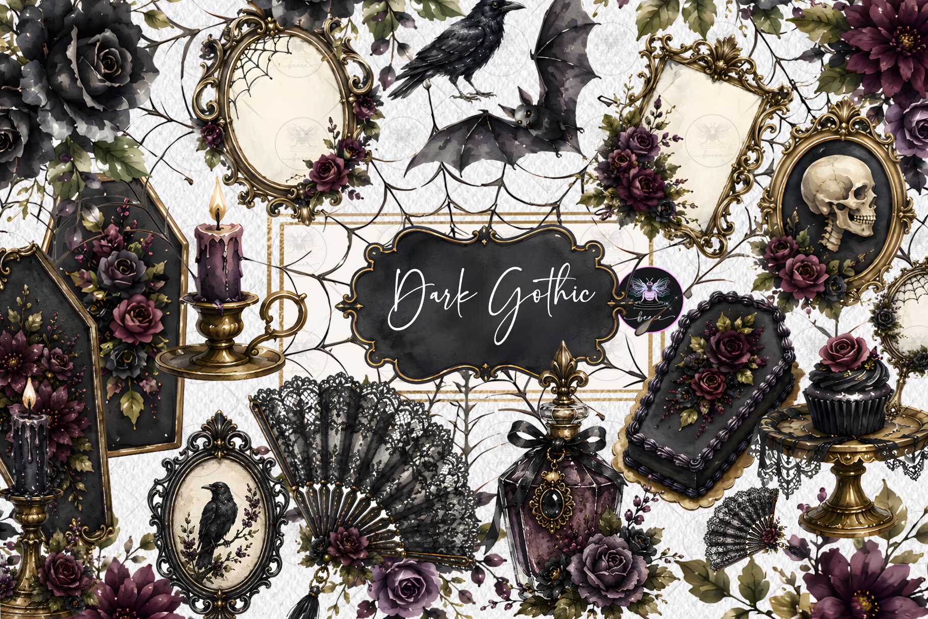 Dark Gothic Halloween Clipart