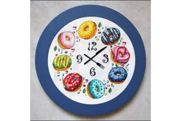 Donut Clock Cross Stitch Pattern