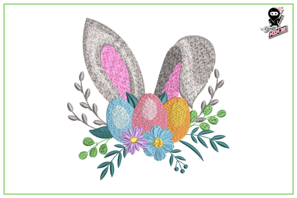 Easter Bunny Ears with Eggs