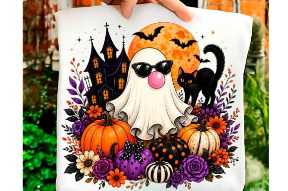 Ghost Halloween PNG T Shirt Design