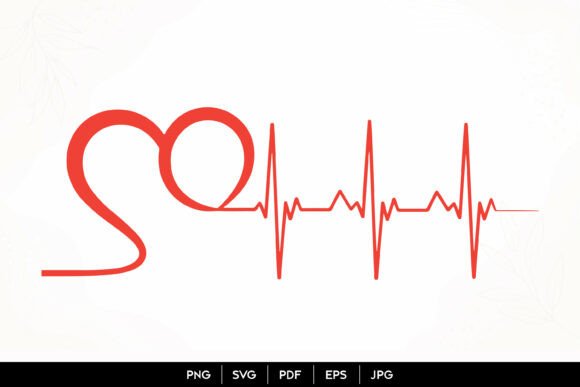 Heart Pulse Svg Design Graphics