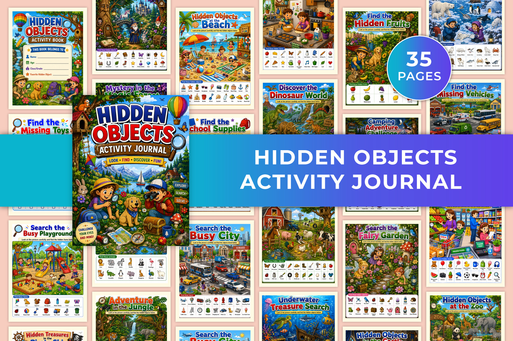 Hidden Objects Activity Journal KDP