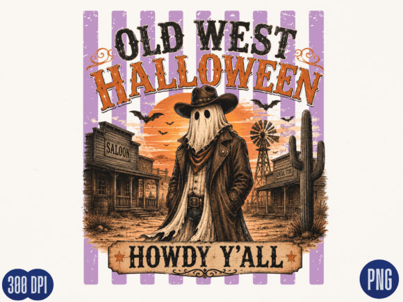 Old West Halloween PNG, Howdy Y’all