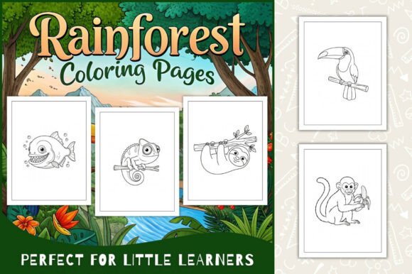 Rainforest Coloring Pages for Kids