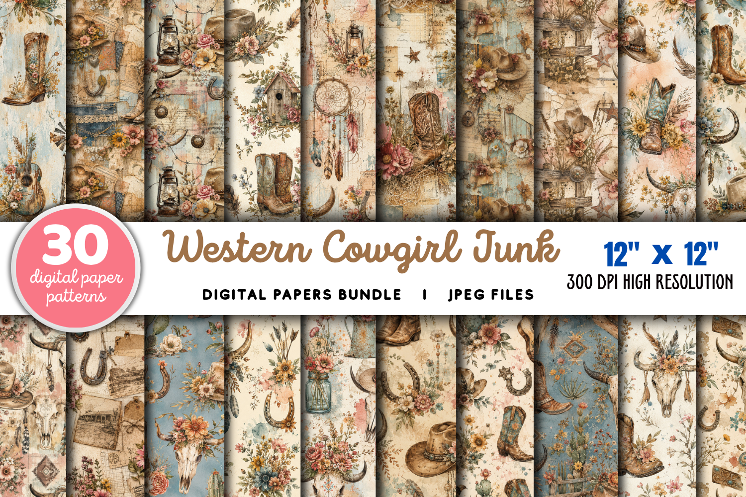 Western Cowgirl Junk Journal Kit Bundle