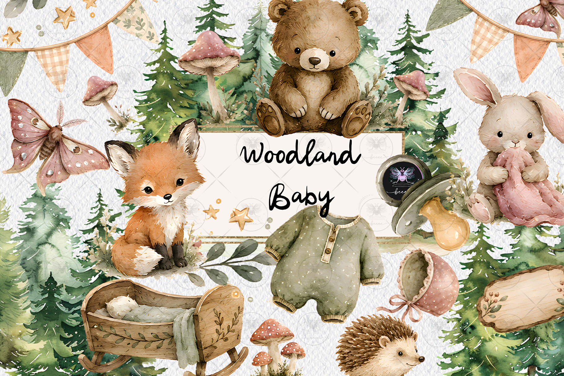 Woodland Animals Clipart - photo 1